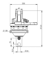 100 mm hasítókúp 3T rotátorhoz 49,5mm furat - Image 3